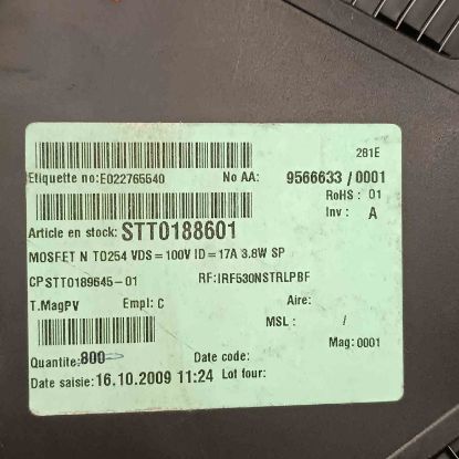 IRF530NSTRLBF 17A 100V TO263 MOSFET TRANSİSTÖR resmi