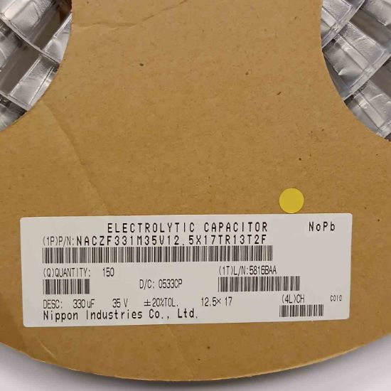 NACZF331M35V 330MF 35V 12.5x17 NIPPON SMD KONDANSATÖR resmi