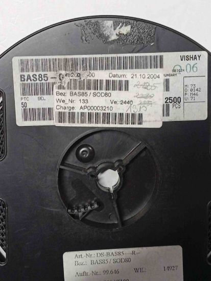 BAS85-GS08 30V 0,2A VISHAY SCHOYKY DİYOT resmi