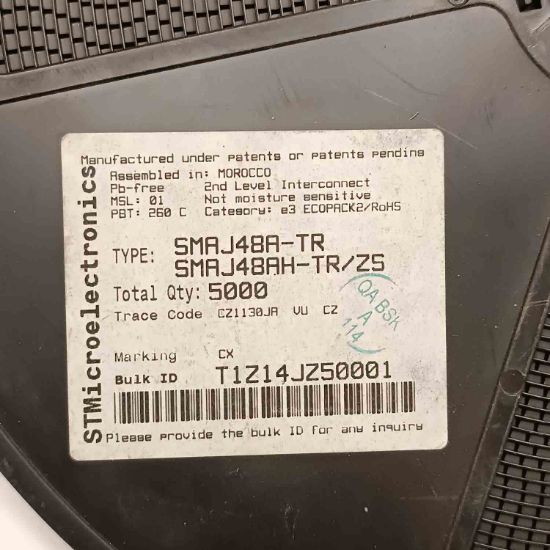 SMAJ48ATR 48V 400W DO214AC Transil DİYOT resmi