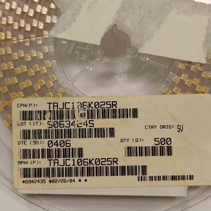 TAJC106K025R 10MF 25V C TANTAL KONDANSATÖR resmi