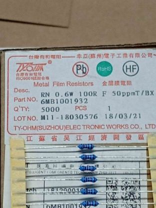 RN0.6W100RF50PPM 100R 0.6W DİRENÇ resmi