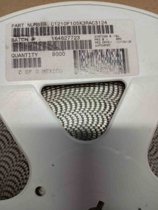 C1210F105K3RAC3124 4,7NF 603 KEMET SMD DİRENÇ resmi