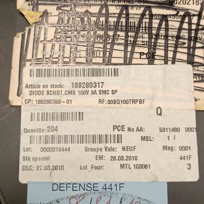 MBRS3100TEG 100V 3A DO214 MALAYSIA SCHOYKY DİYOT resmi