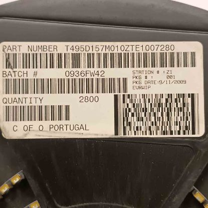 T495D157M010ZTE1007280 150MF 10V D TANTAL KONDANSATÖR resmi