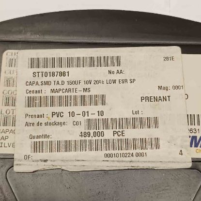 T495D157M010ZTE1007280 150MF 10V D TANTAL KONDANSATÖR resmi