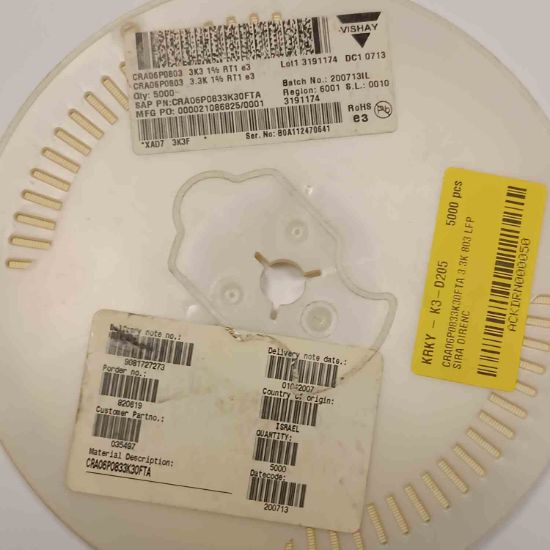 CRA06P0833K30FTA 3.3K 803 LFP SIRA DİRENÇ resmi