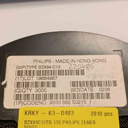 BZX84C13TR 13V PHILIPS ZENER DİYOT resmi