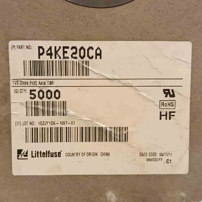 P4KE20CA 20V 400W LİTTELFUSE Transil DİYOT resmi