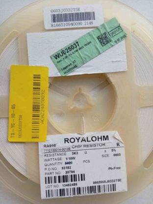 0603J0332T5E 0603 3.3K Ohms 5%  resmi