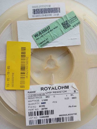 0603J0332T5E 0603 3.3K Ohms 5%  resmi