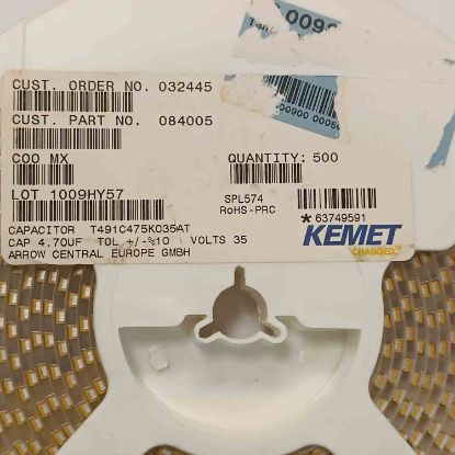 T491C475K035AT 4.7MF 35V C KEMET TANTAL KONDANSATÖR resmi