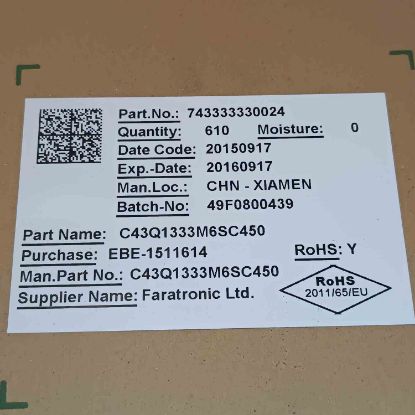 C43Q1333M6SC450 33NF 300V 15mm POLYESTER KONDANSATÖR resmi