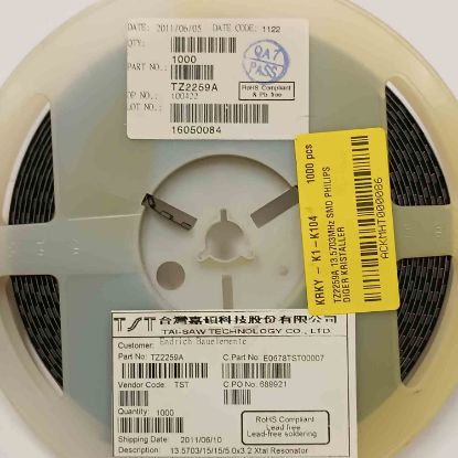 TZ2259A 13.5703MHz SMD PHILIPS KRİSTALLER resmi