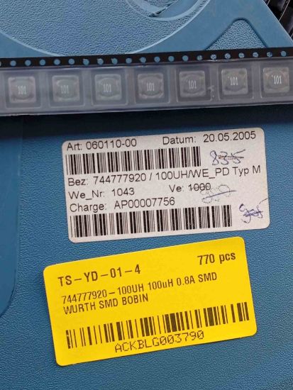 744777920-100UH 100uH 0.8A SMD WÜRTH SMD BOBİN resmi