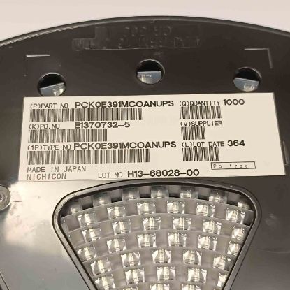 PCK0E391MC0ANUPS 390MF 2.5V 6.3x6 NICHICON SMD KONDANSATÖR resmi
