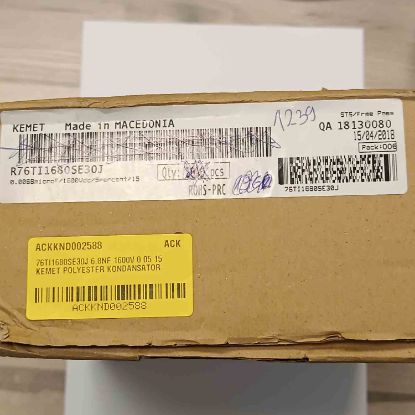 76TI1680SE30J 6.8NF 1600V 0.05 15 KEMET POLYESTER KONDANSATÖR resmi