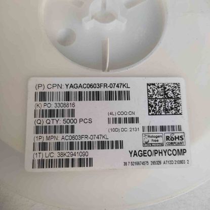 AC0603FR-0747KL 47K, 1%, 0.1W, 0603 resmi