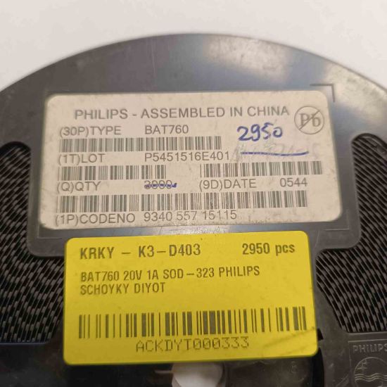 BAT760 20V 1A SOD-323 PHILIPS SCHOYKY DİYOT resmi