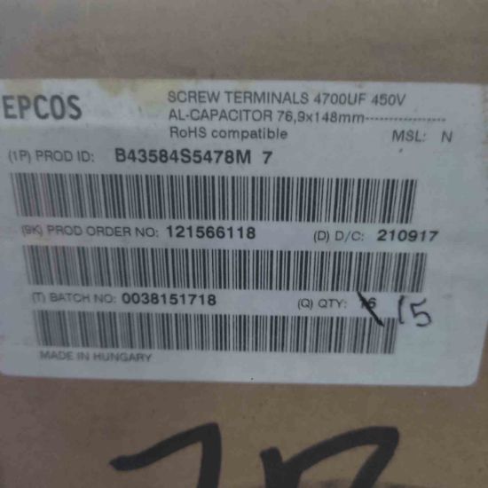 B43584S5478M7 4700MF 450v 90x144 ELKO KONDANSATÖR resmi