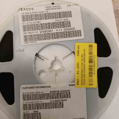 B37941K5822K62 8.2NF 50V 805 EPCOS SMD SERAMİK KONDANSATÖR resmi