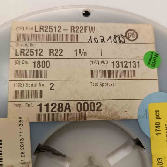LR2512R22 0R22 2512 SMD DİRENÇ resmi