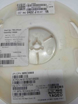 RC0402JR-071R 1R 402 YAGEO SMD DİRENÇ resmi