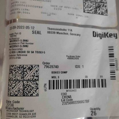 MIC29501-5.0WU resmi