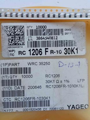 RC1206FR-10-30K1 30K1 1206 YAGEO SMD DİRENÇ resmi