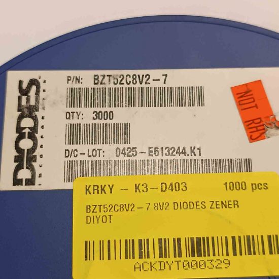 BZT52C8V2-7 8V2 DIODES ZENER DİYOT resmi