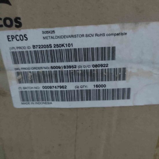 B72205S250K101 25VAC 5mm VARİSTÖR resmi