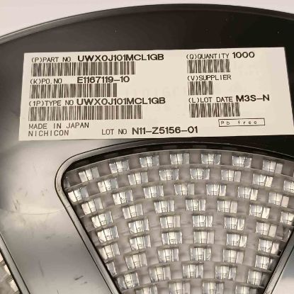 UWX0J101MCL1GB 100MF NICHICON SMD KONDANSATÖR resmi