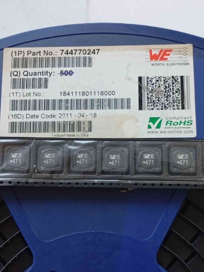 744770247 470uH 0,9A Power Inductor (SMD), 470 µH, 900 mA, Shielded, 900 mA, WE-PD, 12mm x 12mm x 8mm SMD WÜRTH resmi
