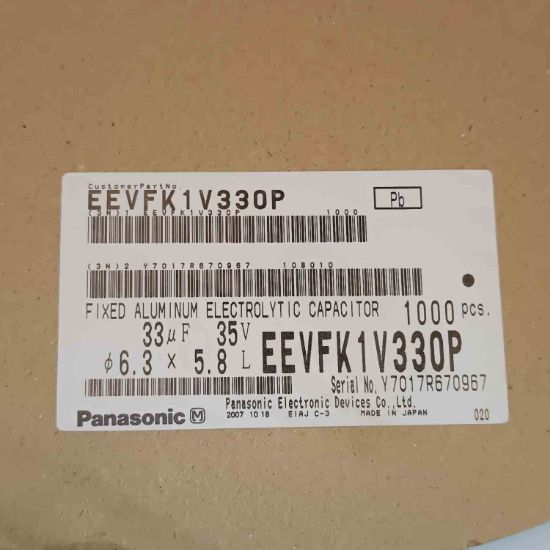 EEVFK1V330P 33MF 35V 6.3X5.8 PANASONIC SMD KONDANSATÖR resmi