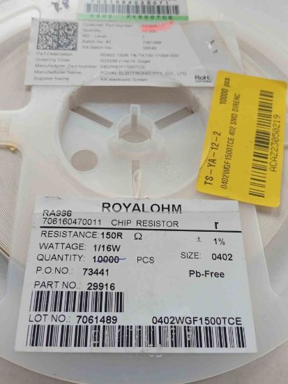 0402WGF1500TCE 402 SMD DİRENÇ 150R %1 resmi