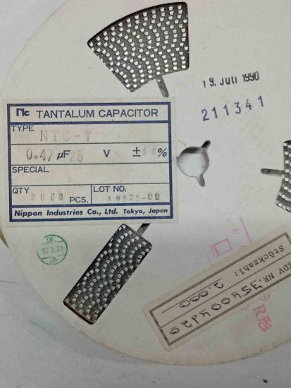 NTCT 0,47MF 25V NIPPON TANTAL KONDANSATÖR resmi