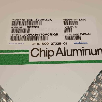 UWX1A470MCR1GB 47MF 10V 6.3x5.4 NICHICON SMD KONDANSATÖR resmi
