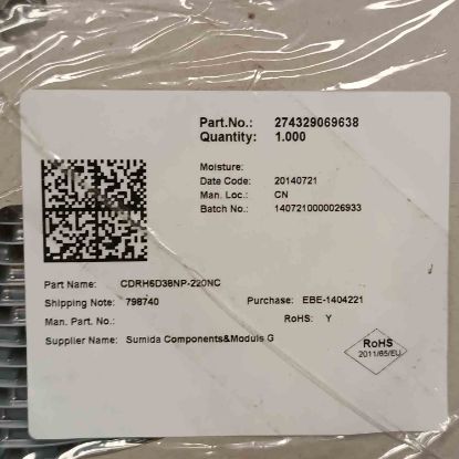 CDRH6D38NP-220NC 22uH 1.3A SMD BOBİN resmi