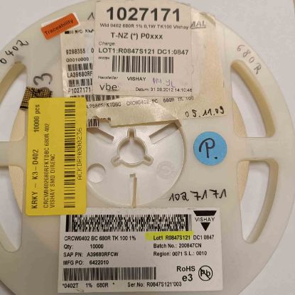 CRCW0402680RFKTDBC 680R 402 VISHAY SMD DİRENÇ resmi
