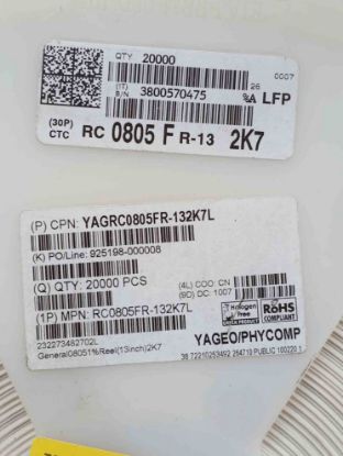 RC0805FR-132K7 132.7K 805 YAGEO SMD DİRENÇ resmi