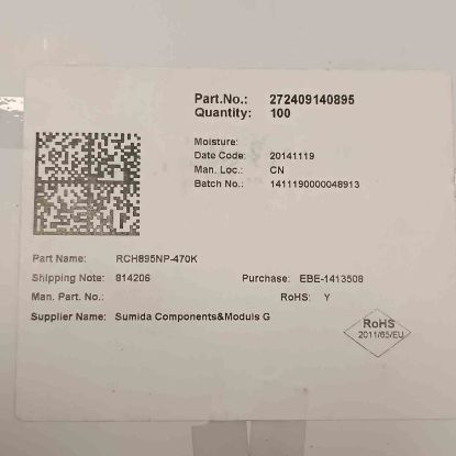 RCH895NP-470K 47uH 1.3A 9.5x7.8 KONDANSATÖR TİPİ BOBİN resmi