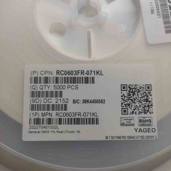 RC603FR-071KL 0603 1K Ohms 1% 1/10W  resmi