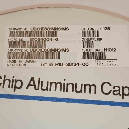 UBC1E681MNS1MS 680MF 25V NICHICON SMD KONDANSATÖR resmi