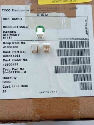 3-641126-3 3PİN TYCO KONNEKTÖR resmi