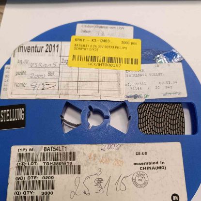 BAT54LT1 0.2A 30V SOT23 PHILIPS SCHOYKY DİYOT resmi