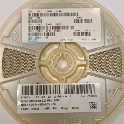 CSTCR6M00GH5004-RD 6MHz SMD MURATA REZENATÖR KRİSTALLER resmi