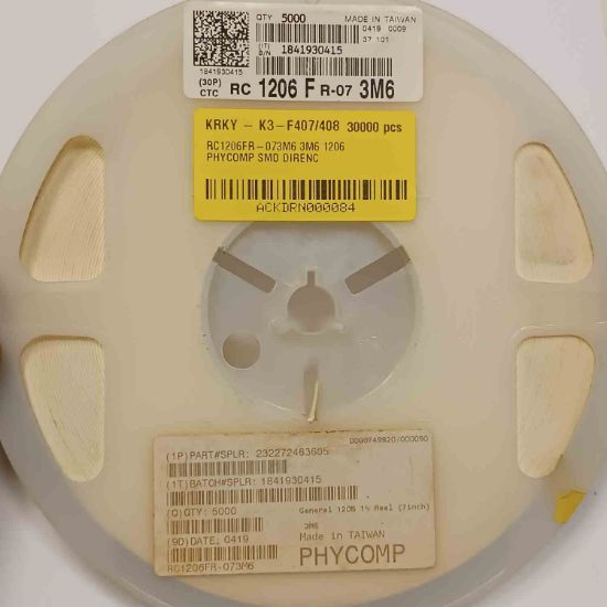 RC1206FR-073M6 3M6 1206 PHYCOMP SMD DİRENÇ resmi