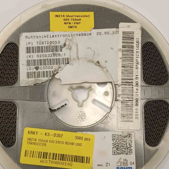 IMZ1A 150mA 60V SMT6 ROHM SMD TRANSİSTÖR resmi