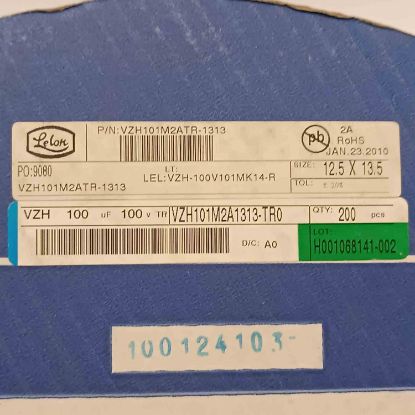 VZH101M2ATR-1313 100MF 100V 12.5x13.5 ZELON SMD KONDANSATÖR resmi