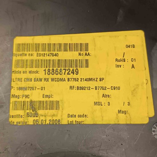 B39212-B7752-C910 SAW EPCOS Filitre resmi